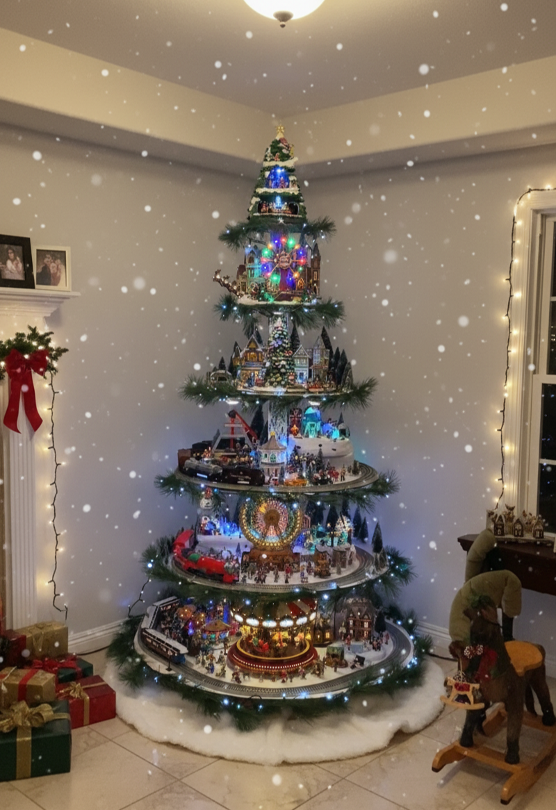 ÁRBOL DE NAVIDAD CON RUEDA DE LA FORTUNA